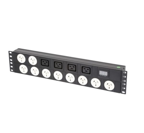 Horizontal Power Rail 2RU 10 Way GPU + 4 Way C19 - With AMP Display-0