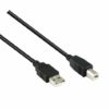 0.5M USB 2.0 AM/BM 28+24AWG Cable in Black-0