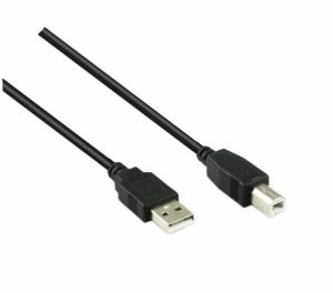 0.5M USB 2.0 AM/BM 28+24AWG Cable in Black-0