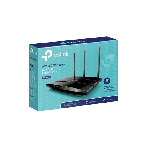 TP-Link Archer C7 Wi-Fi 5 IEEE 802.11AC Ethernet Wireless Router USB Gigabit Ethernet VPN Supported Desktop-11461