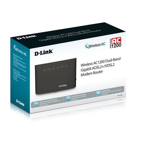 DLink DSL3785 WiFi 5 LEEE 802.11AC ADSL2+, VDSL2 Wireless Router USB