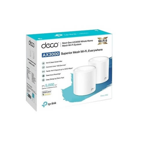 TP-Link Deco X60 Wi-Fi 6 IEEE 802.11AX Ethernet Wireless Router Dual Band-11438