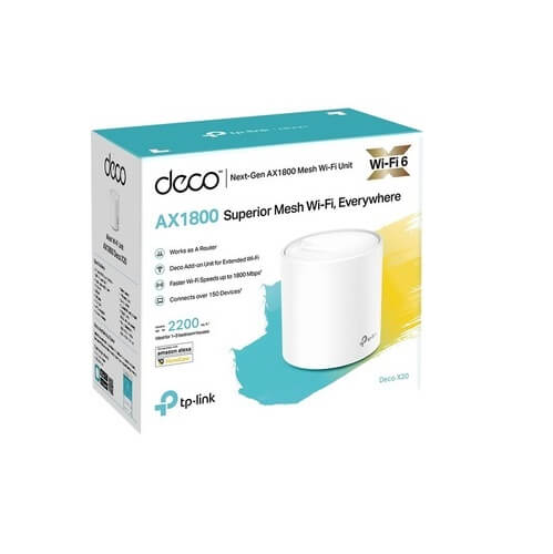 TP-Link Deco X20 Wi-Fi 6 IEEE 802.11AX Ethernet Wireless Router Dual Band-11446