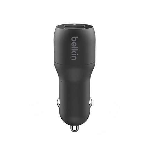 Belkin Boost Charge CCE002BT1MBK Car Charger Dual USB-A 24W Micro-USB To USB-A Cable (1M) Black-11311