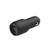 Belkin CCE001BT1MBK Car Charger Dual USB-A 24W USB-A To USB-C® 1M Cable Black-0