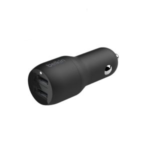 Belkin CCE001BT1MBK Car Charger Dual USB-A 24W USB-A To USB-C® 1M Cable Black-0