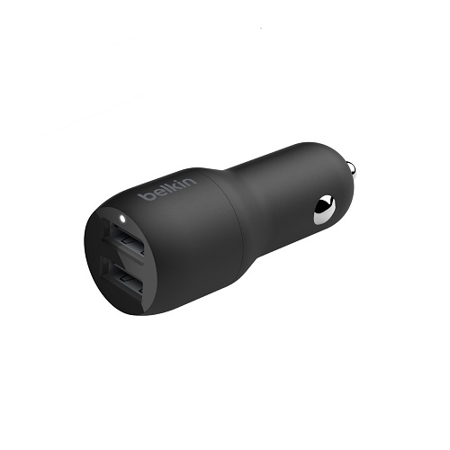 Belkin CCE001BT1MBK Car Charger Dual USB-A 24W USB-A To USB-C® 1M Cable Black-0