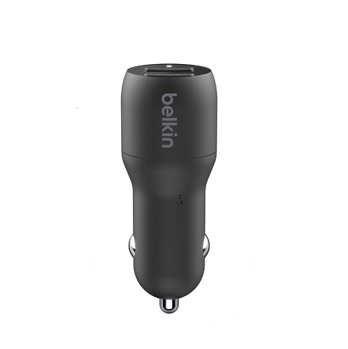 Belkin CCE001BT1MBK Car Charger Dual USB-A 24W USB-A To USB-C® 1M Cable Black-11319