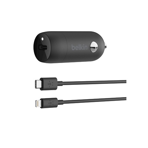 Belkin Boost Up CCA003BT04BK 20W USB-C PD Car Charger 1.2M Cable Black-0