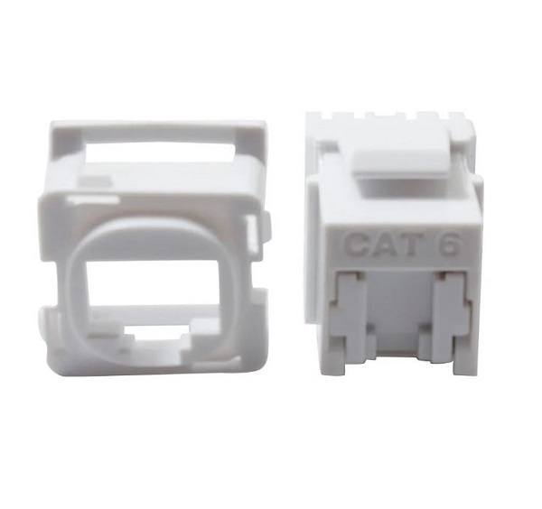 Jack Shuttered Cat6 RJ45 K/110 White-0