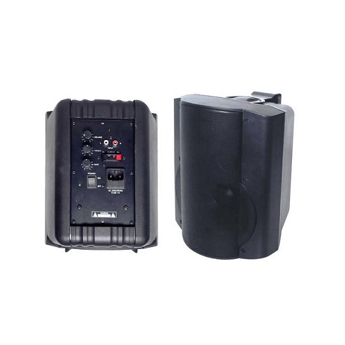 Redback Stereo Active Speakers With In-Built 25W Stereo Amplifier Black-11876