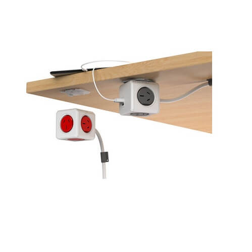 Powercube Extended 5 Outlets Docking Mount With 1.5M Lead Red-11696