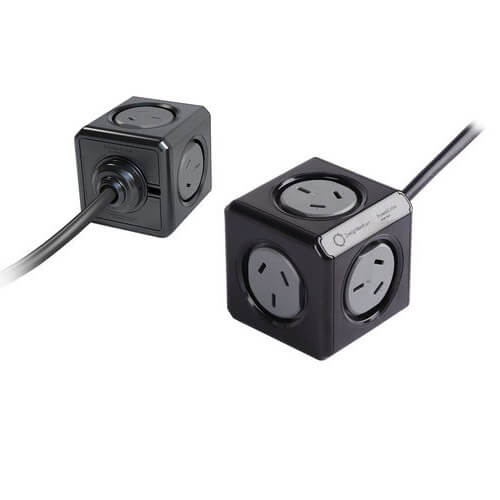 Powercube Extended 5 Outlets Docking Mount With 1.5M Lead Black-11684