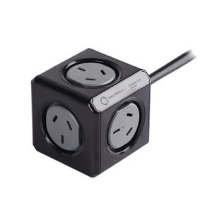Powercube Extended 5 Outlets With 3M Lead Black-0