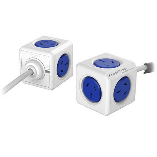 Powercube Extended 5 Outlets With 3M Lead Blue-11702