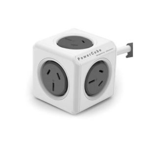 Powercube Extended 5 Outlets Docking Mount With 1.5M Lead Grey-0