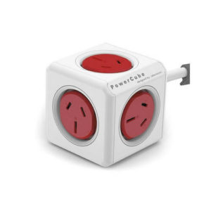Powercube Extended 5 Outlets Docking Mount With 1.5M Lead Red-0