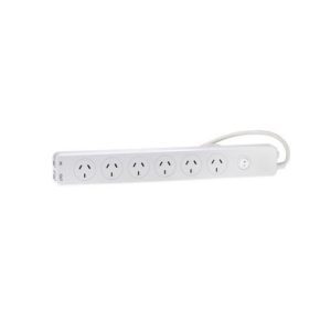 Jackson 6 Outlet Surge Protected Powerboard White-0