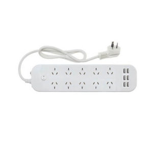 Jackson 10 Power Outlets/6 USB Charging Ports Powerboard White-0