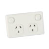 Tesla Single Pole 250V/10A Ac Horizontal Wall Power Outlet White-0