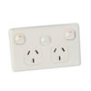 Wall AC 2 X GPO Power Outlet Plus 10A 250V With Extra Switch-0