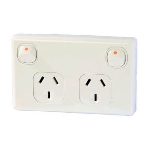 Double Pole Switched 10A 250V AC Dual Power Outlet-0