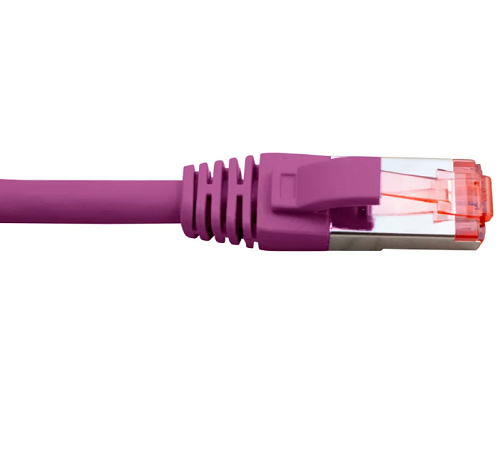 Cat6A Shielded Purple Patch Lead 0.5M-0