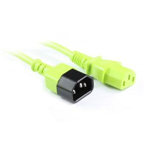 IEC C13 to C14 Power Cable Green 0.5M
