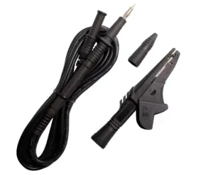 PVC Test Leads CAT IV black croc clip