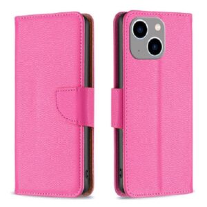 Leather Case To Suit Apple iPhone 15 Plus Pink