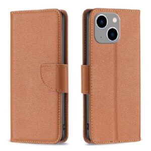 Leather Case To Suit Apple iPhone 15 Plus Brown