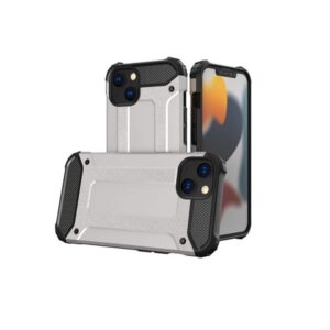 Dual Layer Tough Case for iPhone 15 Plus Silver
