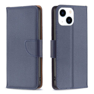 Leather Case to Suit Apple iPhone 15 Blue