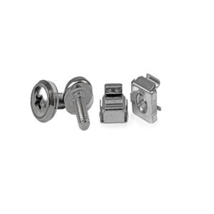 StarTech.com 50 Pkg M5 Mounting Screws And Cage Nuts For Server Rack Cabinet