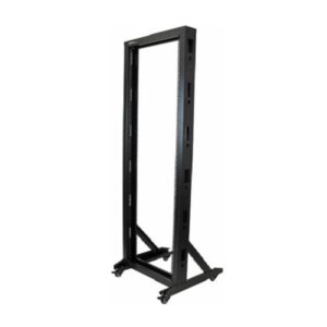 StarTech.com 2-Post 42U 19inch Mobile Open Frame Server Rack Black