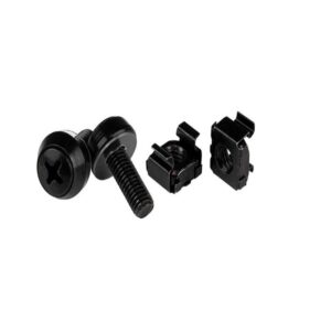 StarTech.com M6 x 12mm - Screws And Cage Nuts Black