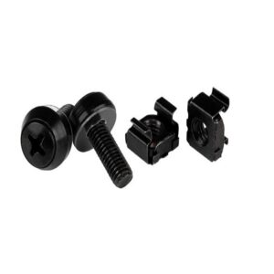 StarTech.com M6 x 12mm - Screws And Cage Nuts Black