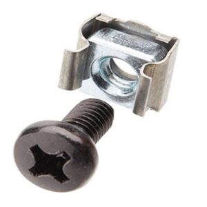 Astrotek M6 Cage Nuts & Screws (Pack of 10) Black