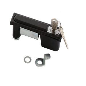Replacement lock mechanism for rack cabinet