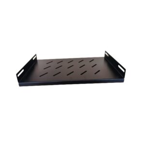 LDR Fixed 1U 275mm Deep Shelf Black Metal