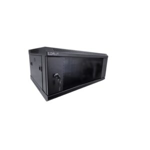 LDR Assembled 4U Wall Mount Cabinet 600mm x 450mm Glass Door Black