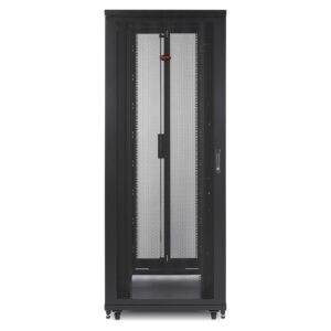 APC NetShelter SV 48U 800mm W x 1200mm D Enclosure with Sides Black, 4 x Bold down brackets, Baying hardware, doors, key(s) - BULK FREIGHT-