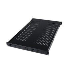 1U 19.5 To 38inch Adjustable Mounting Depth Vented Rack Mount Shelf