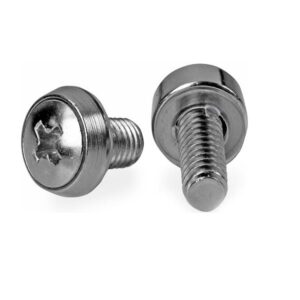 StarTech.com M6 x 12mm Mounting Screws For Server Rack And Cabinet Silver