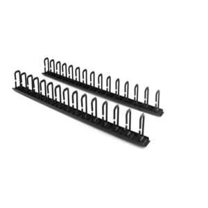StarTech.com Vertical 0U Server Rack Cable Management With D-Ring Hooks Black