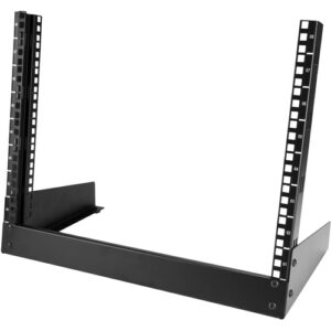 StarTech.com 2-Post Open Frame 8U 19inch Desktop Server Rack Black