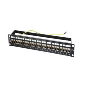 1RU 24x STP CAT6A Ports 19inch Patch Panel-Keystone