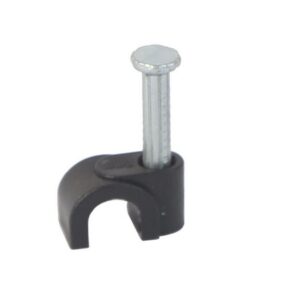 5mm Cable Clips Round Black