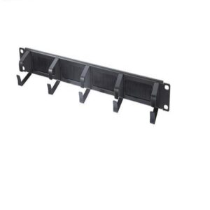 1RU 19inch Cable Manager With 5x Metal Fingers And Brush Panel
