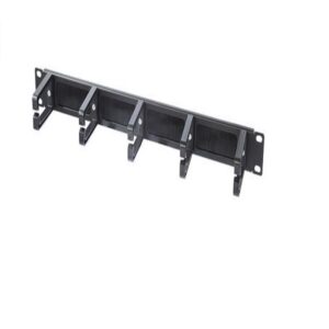 1RU 19inch Cable Manager With 5x Metal Fingers And Brush Panel